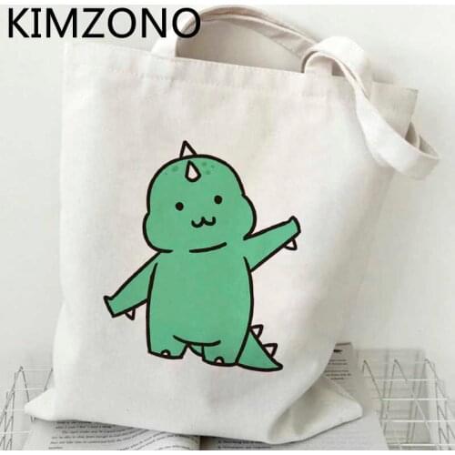 Dinosaur shopping bag shopping tote shopper reusable canvas jute bag bag boodschappentas bolsas ecologicas sac toile