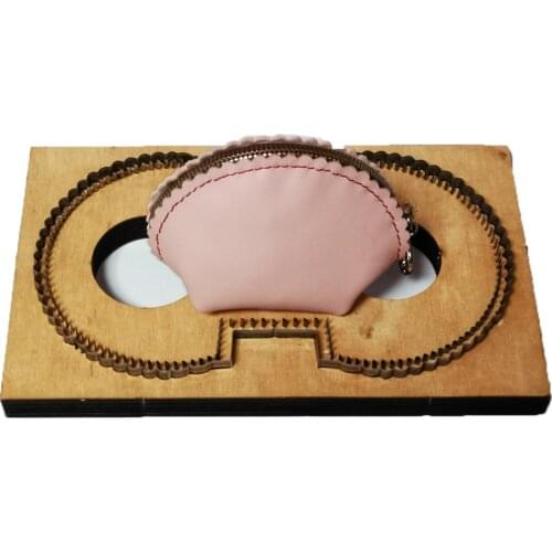 Japan Steel Blade Rule Die Cut Steel Punch Shell Coin Bag Cutting Mold Wood Dies for Leather Cutter for Leather Crafts 110x75mm