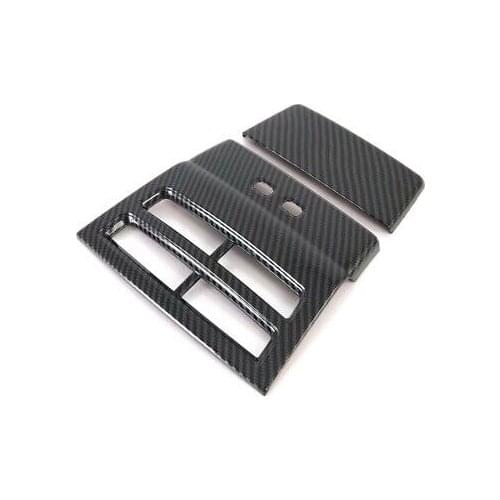 Carbon Fiber Look Rear Air Vent Cover Trim 2pcs For Tesla Model X 2016 - 2019