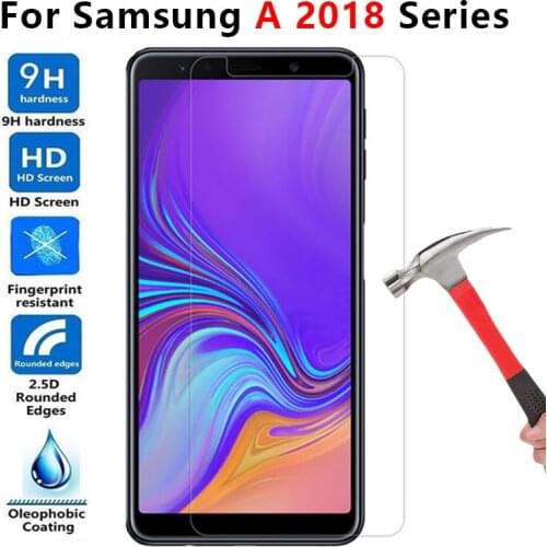 Protective Glass For Samsung a7 2018 a 7 8 plus protection film on for galaxy A5 A6 A8 A 5 6 5a 6a 7a 8a Screen Protector phone