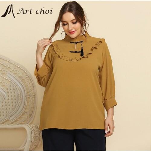 Spring Autumn Elegant Tassels Fungus Shirts Women Luxury Ladies Blouse Tops Long Sleeves Vintage Chinese Style Female Plus Size