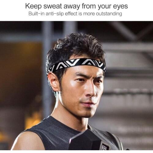 1pcs Sweatband Sports Gym Headband Anti-Slip Women Men Breathable Basketball Fitness Yoga Volleyball Cycling Hair Band dropship