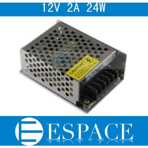 2pcs/lot New arrival Driver 4 LED Strip New DC 12V 2A 24W Switching Power Supply Light Display AC New Free Shipping