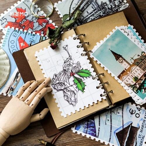 30 Sheets/Set Retro Stamp series Postcard/Greeting Card/Message Card/Birthday Letter Envelope Gift Card