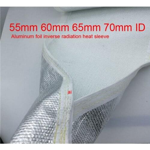 55mm 60mm 65mm 70mm flame retardant heat insulation gas conduit insulating sleeving Aluminum foil inverse radiation heat sleeve