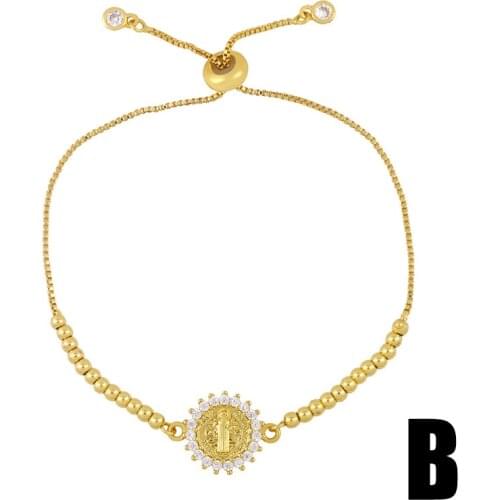 Bracelet Cross-Border E-Commerce Fashion Adjustable Pull Micro-Inlaid Color Zircon