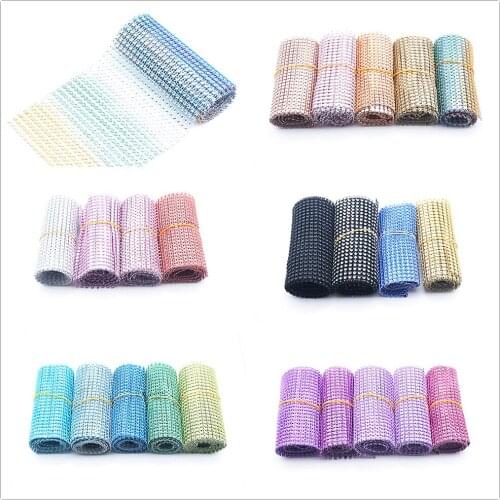 4mm 1yard/lot Rhinestone Chain Diamond Mesh Trim Wedding Diamond Sparkle Rhinestone Cup Chain DIY Crafts Cake Ribbon BW204