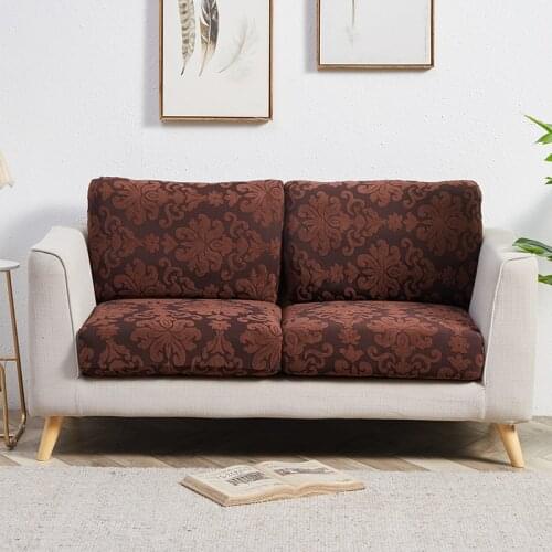 Jacquard Sofa Seat Cover Cushion Cover Thick Chair Cover Stretch Solid Sofa Slipcovers Funiture Protector Removable 1/2/3/4 Seat