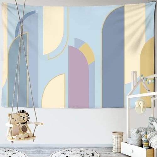 Colorful Geometric Figure Tapestry Wall Hanging Bohemian Hippie Beach Mat Carpet Childrens Bedroom Art Home Decor