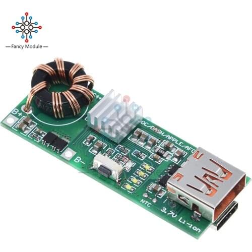 Double Way PD QC4.0 QC3.0 Mobile Phone Power Bank Quick Charge 3.7V to 5V 9V 4.5A 18W Type-C USB Boost Charger Circuit Board