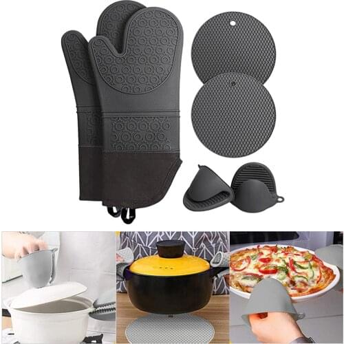 Flexible Oven Mittens Pot Holders Hot Pads Potholders for Kitchen Baking