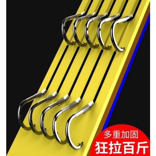 Big game Steel Fish Hook high carbon carp Hook Japanese-style seawater fishing Ansuo line binding line 45CM Fishing hook