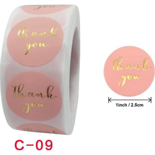 Buy 10Rolls Get One Gift Packaging High Quality Custom Disposable Product Nickel Thankyou Label Adhesive Stickers