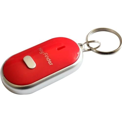 Mini Whistle Anti Lost KeyFinder Alarm Wallet Pet Tracker Smart Flashing Beeping Remote Locator Keychain Tracer Key Finder + LED