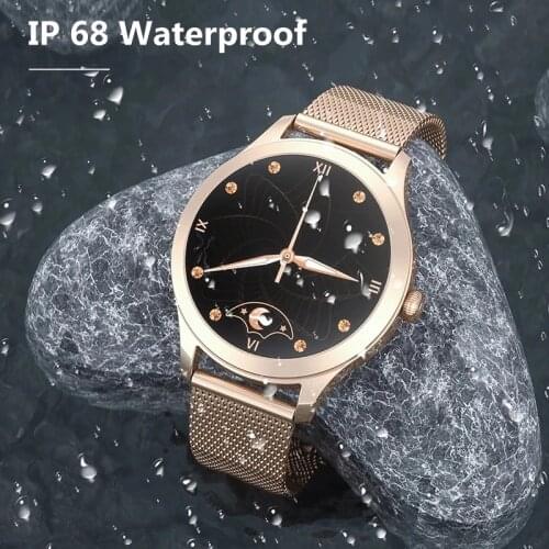 Fashion Women Smart Watch For Android ios IP68 Waterproof Smart Watch Woman Heart Rate Blood Pressure Multi-function Lady Watch