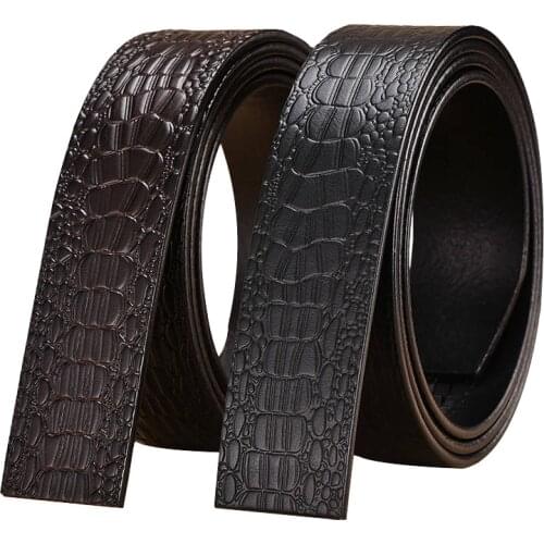 Mens Real Cowhide Automatic Buckle Belt Band No Head Genuine Leather Blets for Men Jewelry First Layer Leather Belt Belt Body