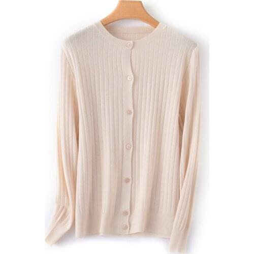 2020 Autumn New Woman Cardigan Cashmere Wool blending Sweater O-Neck Short Paragraph Jacket Ladies Comfortable Soft Slim Tops