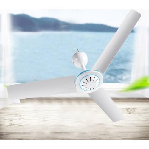 12V 27.5 to 47.2 inch Ceiling Fan Mute Electric Hanging Fan for Dining Room Bedroom with 2.35m Power Cable No Switch