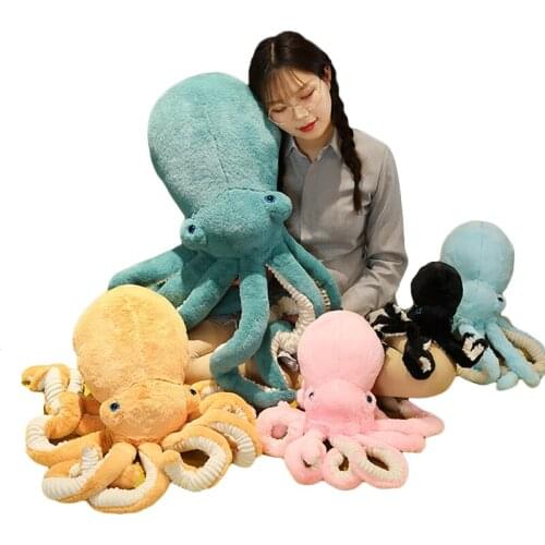 30cm-90cm Lifelike Plush Octopus Toy 90cm Big Size Octopus Pillow Stuffed Marine Life Soft Doll Kids Toys