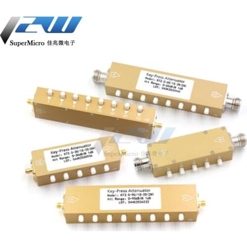 SMA/N RF adjustable signal attenuator 0-90dB step adjustable attenuator/button adjustable attenuator 2W/5W