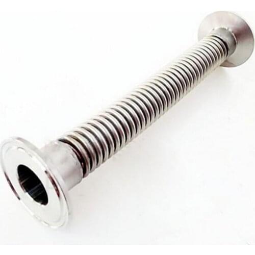 Sanitary Tri Clamp Bellows Stainless Steel SUS304 Pipe OD 25/32/38/45/51/63/76mm Length 0.5m/1m