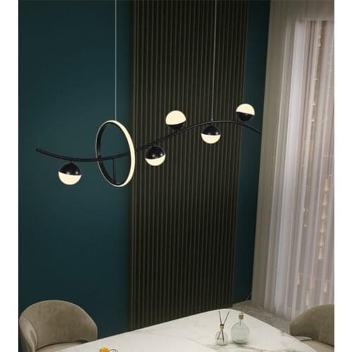 LED glass ball pendant light Decor suspension lustre Molecular long hanging lights for Hall Kitchen Living Room Loft simple lamp