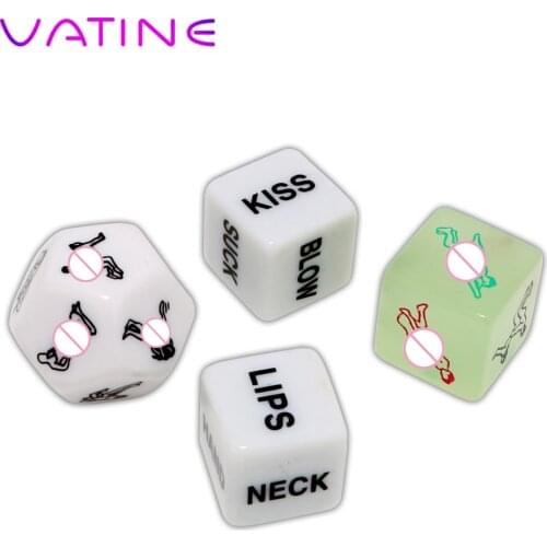 VATINE 4 pcs/set Humour Gambling Funny Sex Dice Adult Games 12 Sides Sex Toys for Couple