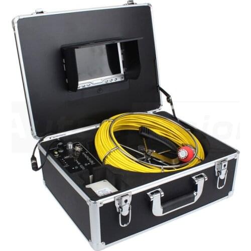 7D1 23mm 50M 7" LCD Screen snake Industrial Pipeline DVR Sewer Waterproof Video Camera 12LEDS Drain Pipe Inspection camera