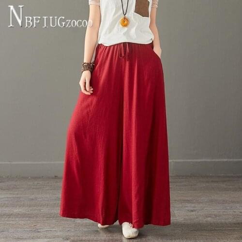 Apricot Burgundy Black Blue Color Women Pants L-4XL Plus Size Female Trousers