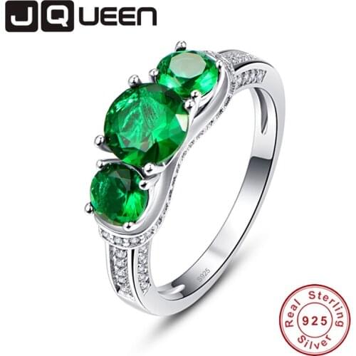 Vintage Love Green Live Emerald Green Rings Twist Decoration Wedding Rings 925 Sterling Silver For Women Size 6789