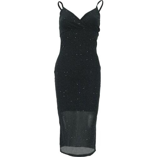 ZC2686 summer 2020 new women fashion temperament sexy beautiful nice show thin gauze V-neck dress cheap wholesale