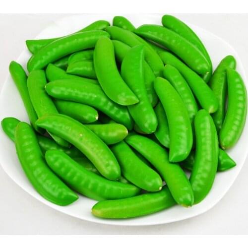 050 Simulation of fruit and vegetable plastic peas fake peas fruit and vegetable models 8.7*2cm