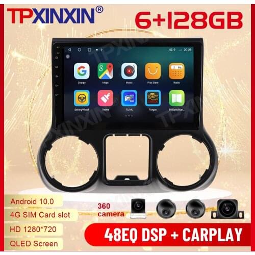 2 Din Carplay Android Radio Receiver Multimedia Stereo For Jeep Grand Wrangler 2011 2012 2013 2014 2015 2016 Recorder Head Unit