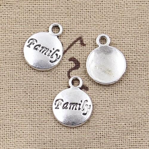 20pcs Charms Plates Family 14x11mm Antique Making Pendant fit,Vintage Tibetan Silver color,DIY Handmade Jewelry