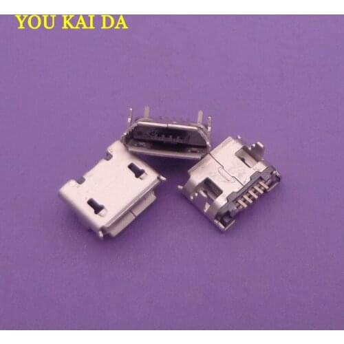 300pcs/lot widely use micro mini usb connector 5pin jack,5PINS for mobile phone samll ox horn 7.2mm four feet