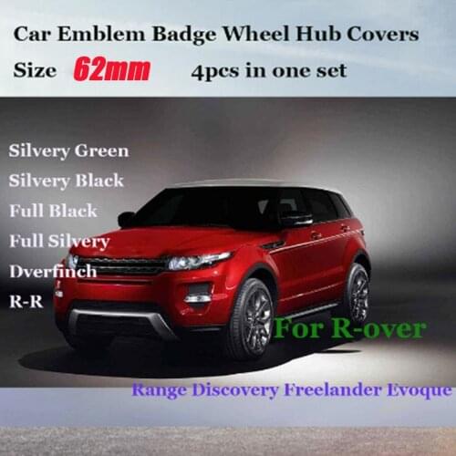 4pcs/set 62mm Car Emblem Rims Wheel Hub Center Cap Logo Badge for Land Rover Range Discovery Freelander Evoque Auto Covers Label