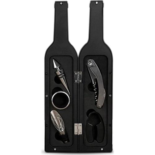 5pcs/set Creative Gift Wine Bottle Corkscrew Wine Bottle Shape Opener Kitchen Tools Christmas Thanksgiving Wedding Gift