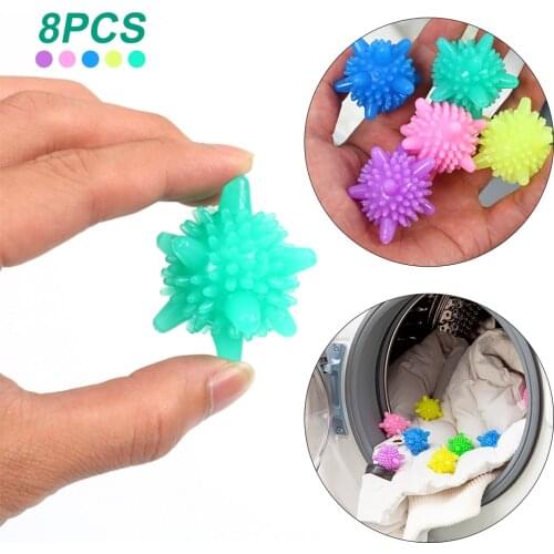 8pcs/Lot Magic Laundry Ball For Household Cleaning Washing Machine PVC Solid Cleaning Balls For Clothes Home Cleaning Tool