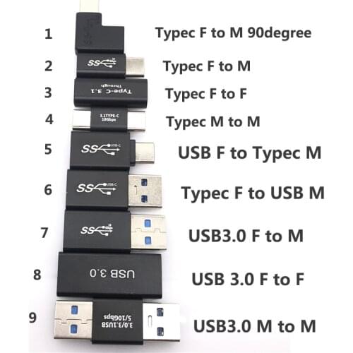 USB3.1 Rapid Charging Data Synchronization Adapter Type-C for USB3.0 High-speed Transmission Cable Docking and Conversion