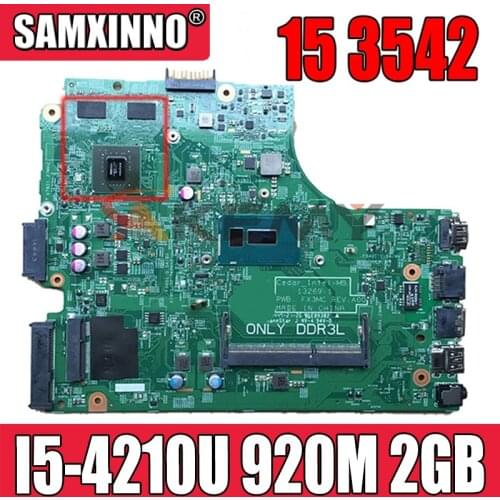 Akemy For DELL INSPIRON 15 3542 Motherboard 66KRV 066KRV CN-066KRV I5-4210U 920M 2GB CEDAR_INTEL-MB 13269-1 FX3MC
