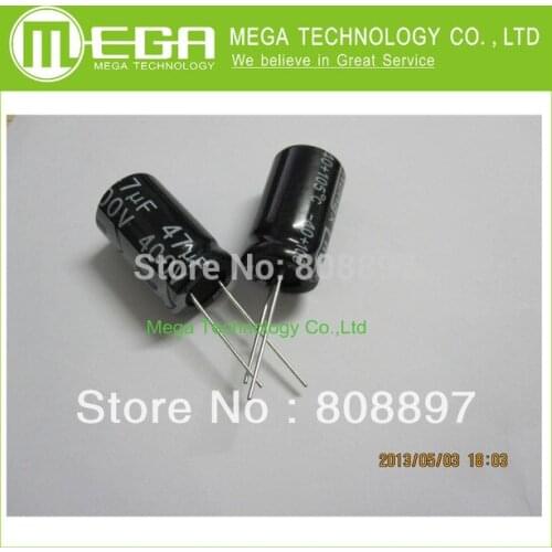 10pcs X 100% New 47UF 400V 16X25 Aluminum Electrolytic Capacitor