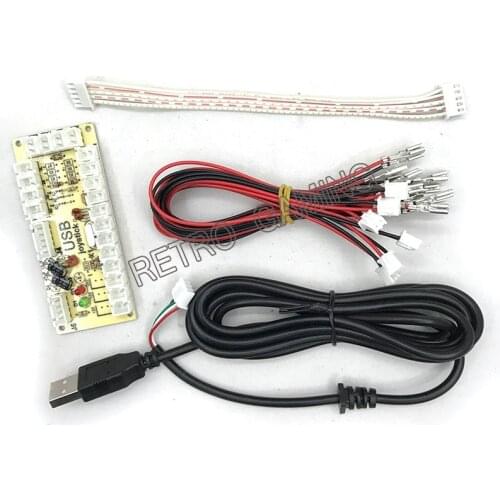 Free shipping Zero Delay Arcade Game USB Encoder controller PC to jamma Joystick for MAME/PC fighting game fit SANWA parts+wire