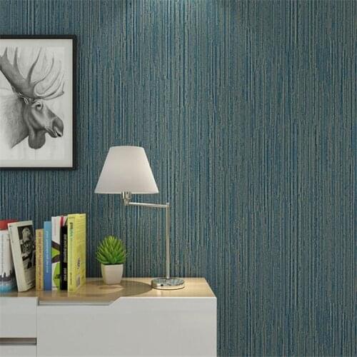Beibehang Modern vertical stripes dark green solid color 3d wallpaper solid color bedroom shop background wallpaper home decor