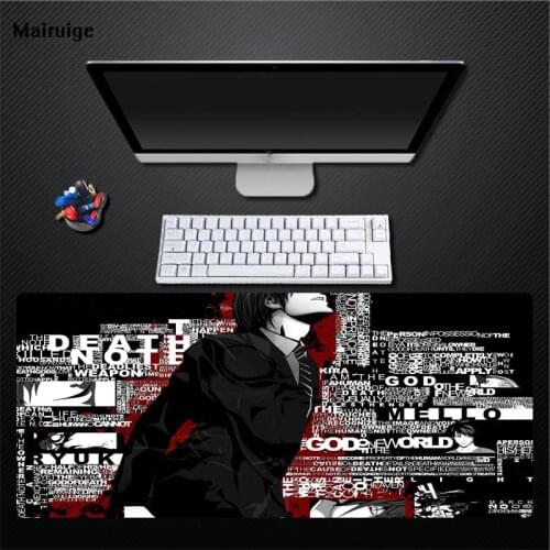 Mairuige Black Anime Mouse Pad Game Player Exclusive Anti-slip Pad Computer Keyboard Speed Game Pad 400X900 Large Mouse Pad