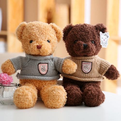 Kids Toy Soft Plush Stuffed Animal Teddy Bear England Style Sleeping Mate Cute and Fashion Wedding Bouquet