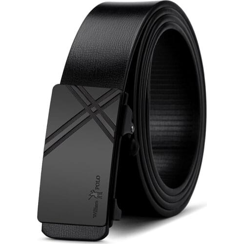 WILLIAMPOLO designer belt mens luxury brand business casual leather toothless automatic buckle belt 18280p