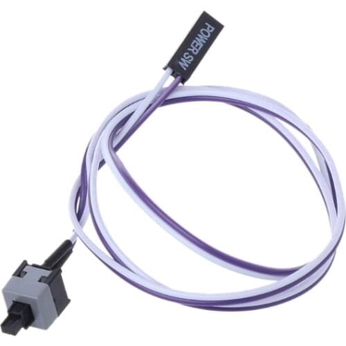 Los PC Computer Desktop ATX Power On Supply Reset Cable Cord Switch Connector
