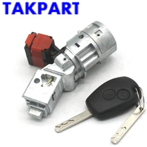 TAKPART Renault Master Trafic Vauxhall Vivaro Ignition Lock Barrel Starter Switch Keys 7701208408 8200214168