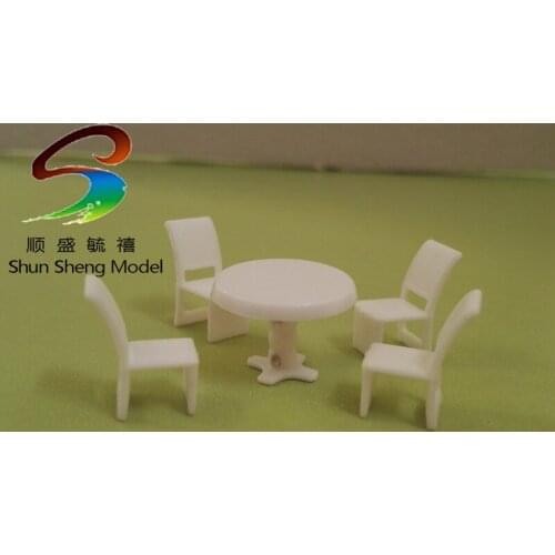 1/100 scale architecture construction sand table model of furniture model scene design decoration indoor eight seat table chair