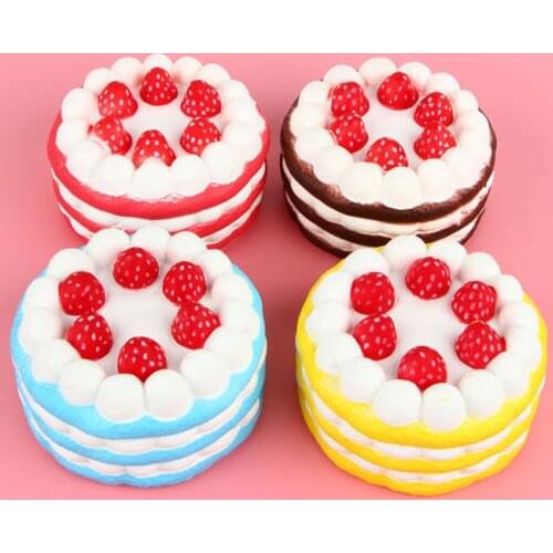 12CM Squishy Strawberry Vanilla Cake Slow Rising Scented Bread Kids Toy